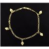 Image 1 : 10 1/2 Inch Italian Made Figaro Chain Anklet