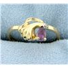 Image 1 : Amethyst & Diamond Ring