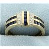 Image 1 : Sapphire and Diamond Ring