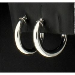 White Gold Hoop Earrings