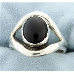 Sterling Ring with Synthetic Onyx