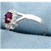 Image 2 : African Ruby ring with diamonds