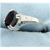 Image 2 : Huge 3.8ct round Garnet Ring with Diamonds
