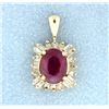 Image 1 : Ruby & Diamond Pendant