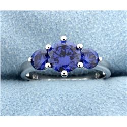 Sterling silver Ring with Lab Tanzanite