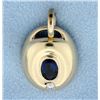 Image 1 : Sapphire & Diamond pendant