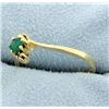 Image 2 : Natural Emerald & Diamond Ring