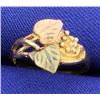 Image 1 : Rose & Yellow Gold Leaf Ring