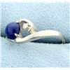 Image 2 : Star Sapphire & Diamond Ring