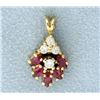 Image 1 : Diamond & Ruby Pendant