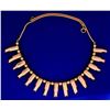 Image 1 : Vintage Designer Rose Gold Statement Necklace