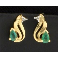 Emerald & Diamond Earrings