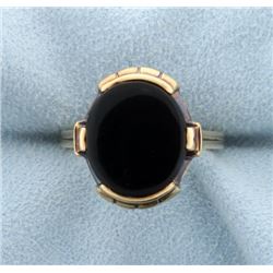 Vintage 8ct Onyx Ring