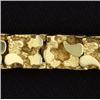 Image 3 : 14K Yellow Gold Nugget Bracelet