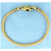 Image 1 : Gold Rope Bracelet with Sapphire