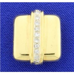 18K Diamond Slide for Necklace or Omega