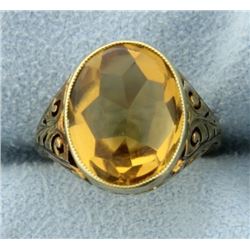 5ct Vintage Citrine Pinky Ring