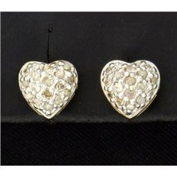 1/3 ct TW Diamond Heart Stud Earrings