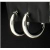 Image 1 : White Gold Hoop Earrings