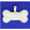 Image 1 : Custom Made Dog Bone 3ct TW Diamond Pendant