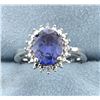 Image 1 : Sterling silver Ring with Lab Tanzanite