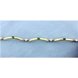 Diamond & Emerald Bracelet