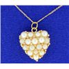 Image 1 : Pearl Heart pendant with chain