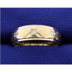 14k Diamond Wedding Band