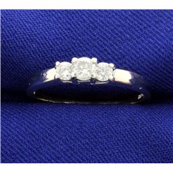 3 Diamond Platinum & 14k White Gold Ring