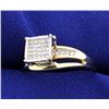 Image 2 : 33 Diamond 10K Yellow Gold Cocktail Ring