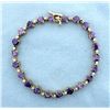 Image 1 : Amethyst and Diamond Heart Bracelet