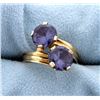 Image 1 : 4ct Total Weight Blue Spinel Ring