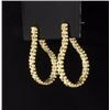 Image 1 : Flexible Hoop Earrings in 14K Yellow Gold