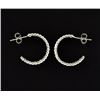 Image 2 : 14K White Gold Hoop Earrings