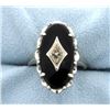 Image 1 : Onyx & Diamond Ring