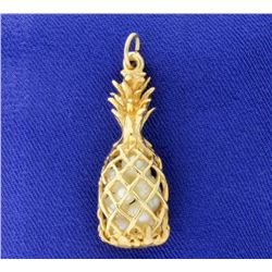 Pineapple Pendant Filled With Pearls