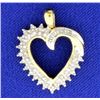 Image 1 : 1/2ct TW Diamond Heart Pendant