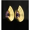 Image 2 : Pear Shape Amethyst Earrings