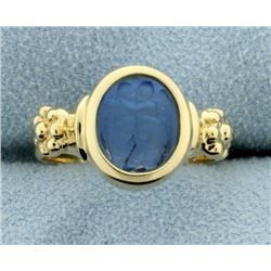 Italian Made Signet Ring With Venetian Glass