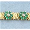 Image 2 : Emerald & Diamond Flower Bracelet