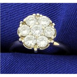 1 ct TW Antique Diamond Flower Ring