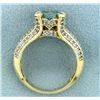 Image 3 : Unique Blue Topaz & Diamond Ring