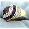 Image 2 : Amethyst & Diamond Ring