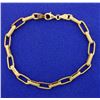 Image 1 : 7 1/4 Inch Elongated Cable Chain Bracelet