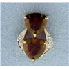 Image 1 : Ruby-Red Spinel & Diamond Pendant