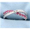 Image 1 : African Ruby and Diamond Criss-Cross Band