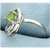 Image 2 : Large Peridot and Diamond Statement Ring