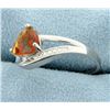 Image 2 : Contemporary Azotic Topaz Ring with Diamonds