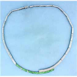 Diamond & Tsavorite necklace