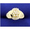 Image 1 : 15 Diamond Cluster 14k Ring